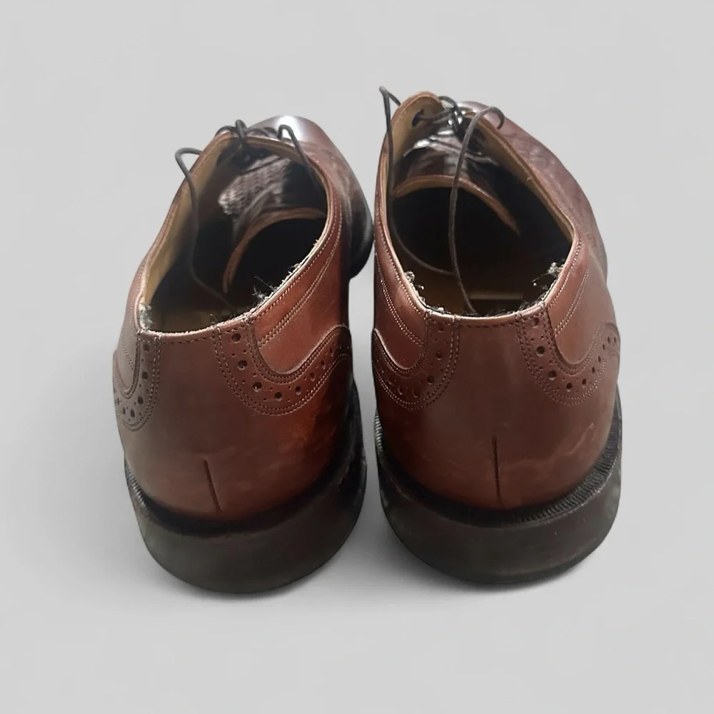 Johnston‎ & Murphy Ellsworth Cap Toe Woven Leather Dress Shoes Mens 10